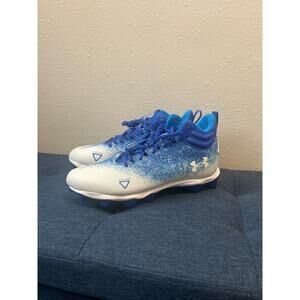 Under Armour Men's Spotlight Fran 2.0 Football Shoe, Royal Blue/White Size 11